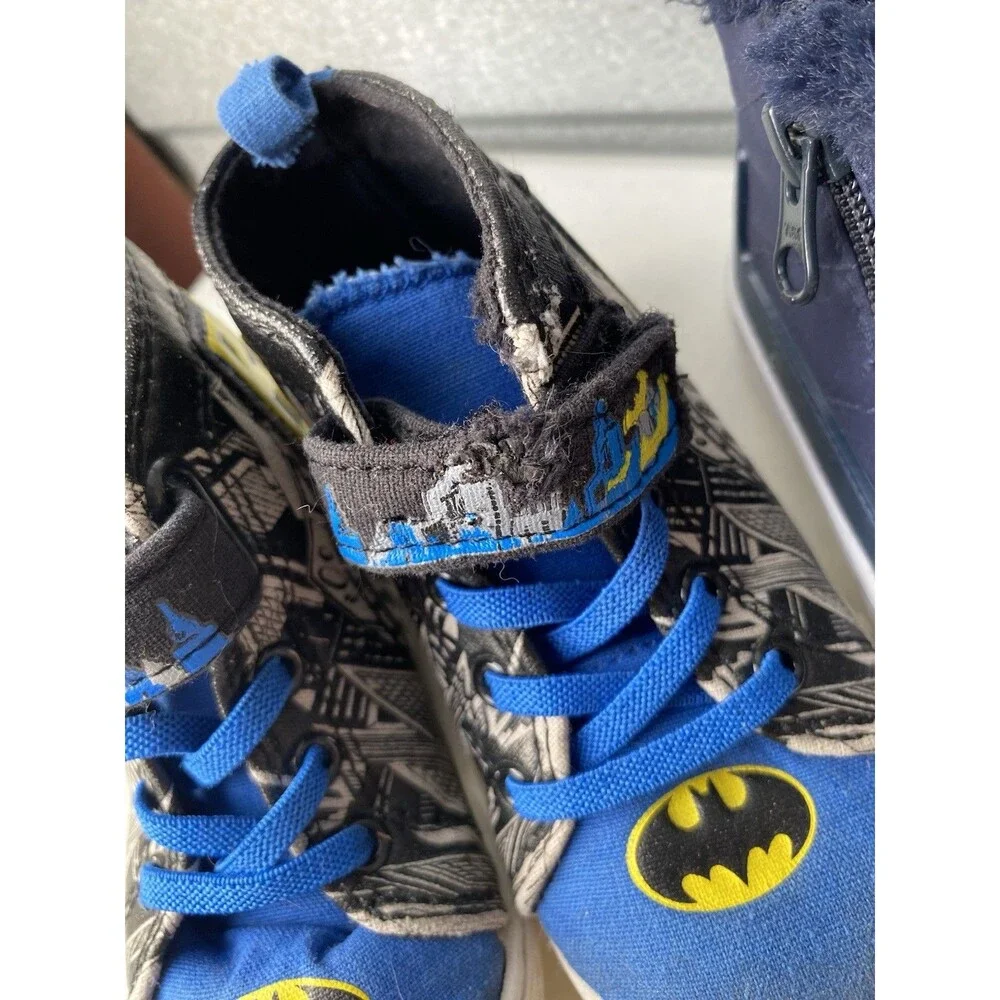 Toddler Boys Shoe Lot Size 7C Mixed Brands Cat & Jack Reebok Batman Snow boots